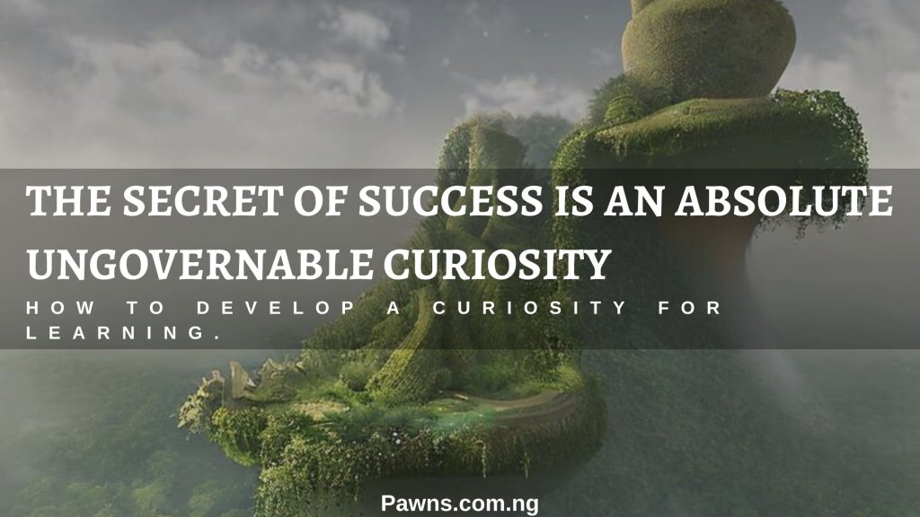 The secret of success is an absolute ungovernable curiosity. How to develop a curiosity for learning.