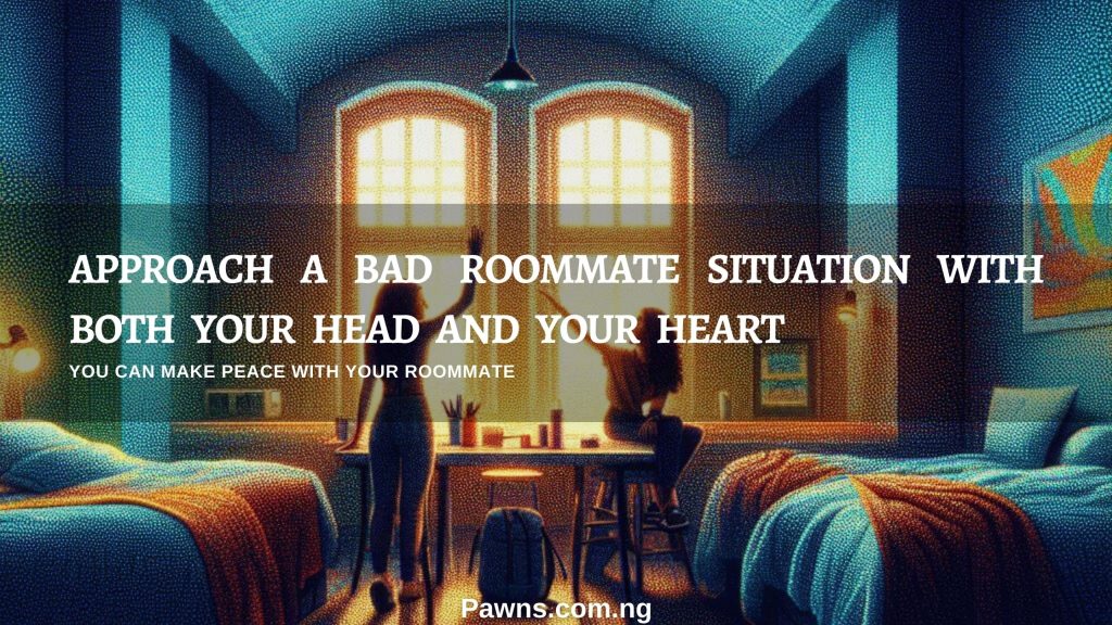 Approach a bad roommate situation with both your head and your heart you can make peace with your roommate