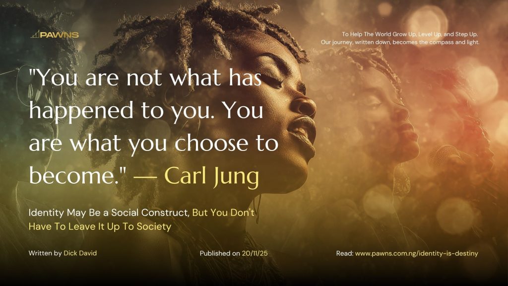 You are not what has happened to you. You are what you choose to become. — Carl Jung Identity May Be a Social Construct, But You Don't Have To Leave It Up To Society