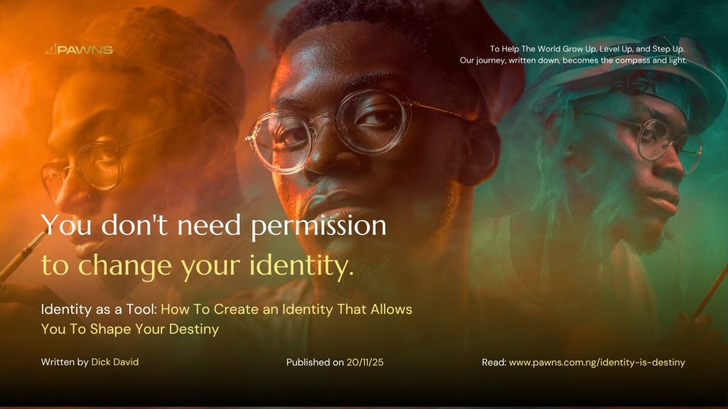 You don't need permission to change your identity. Identity as a Tool How To Create an Identity That Allows You To Shape Your Destiny