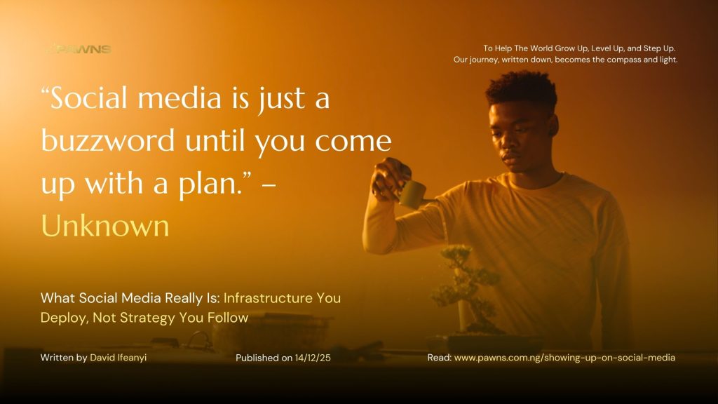 “Social media is just a buzzword until you come up with a plan.” – Unknown What Social Media Really Is Infrastructure You Deploy, Not Strategy You Follow